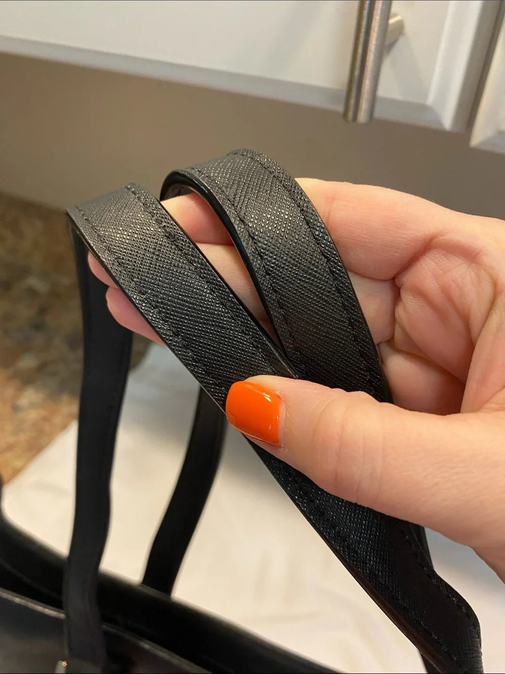 Kate Spade black cow leather tote